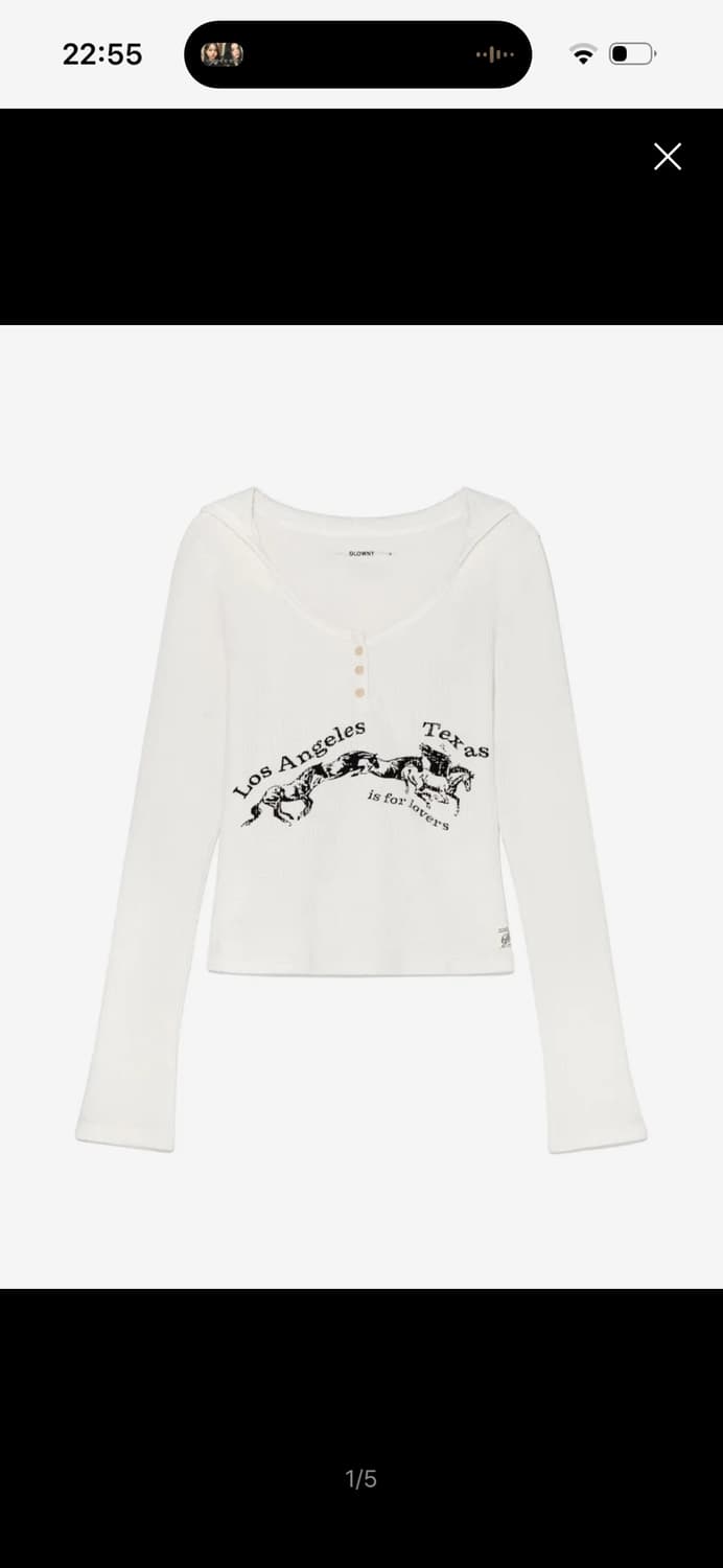 S) 새상품 글로니 텍사스 후드 롱슬리브 상품이미지1