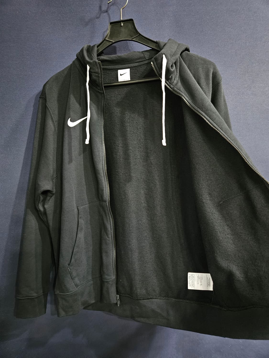 나이키 자수로고 블랙 남성 110 기모 후드집업  상품이미지8