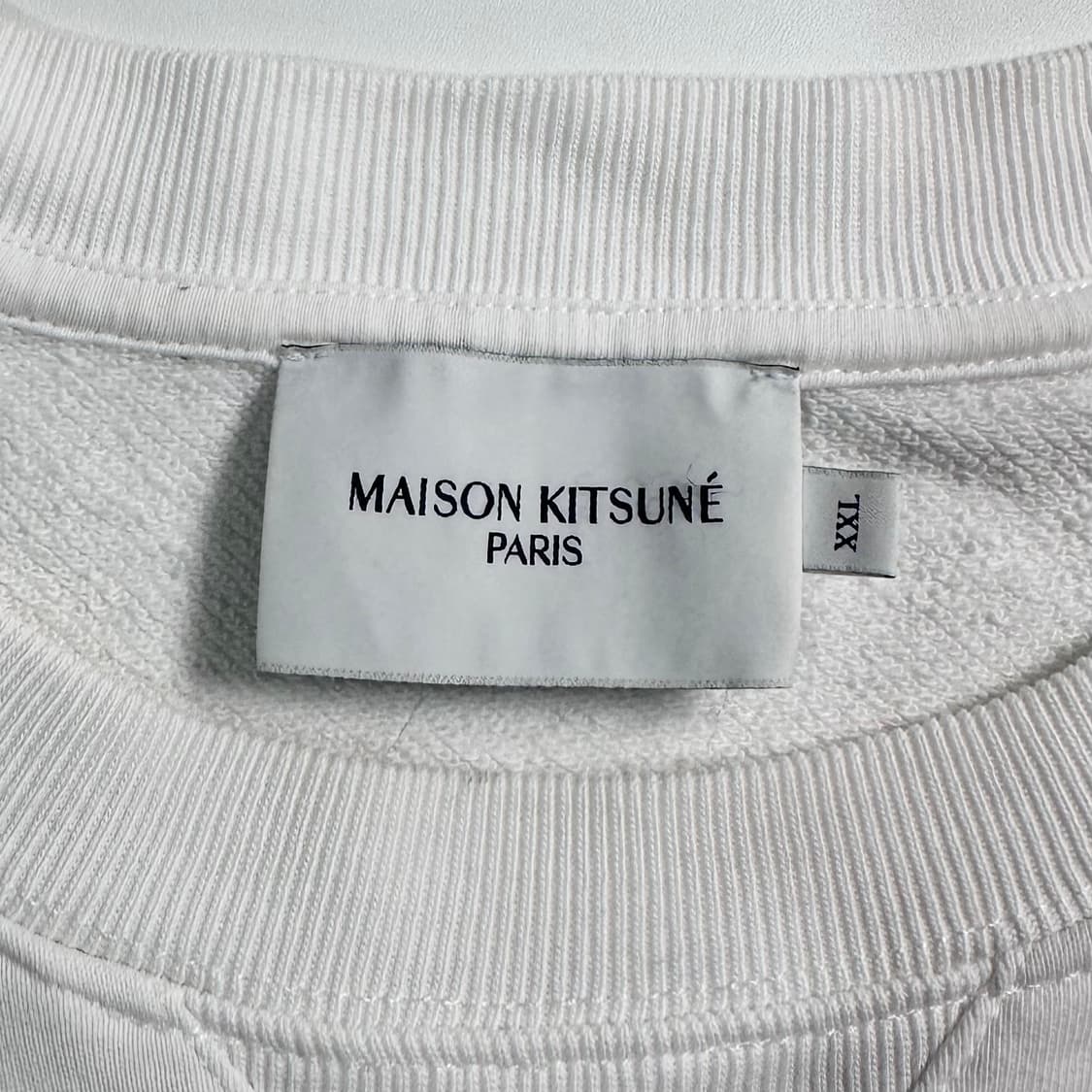 메종키츠네 화이트 폭스헤드 맨투맨  상품이미지5