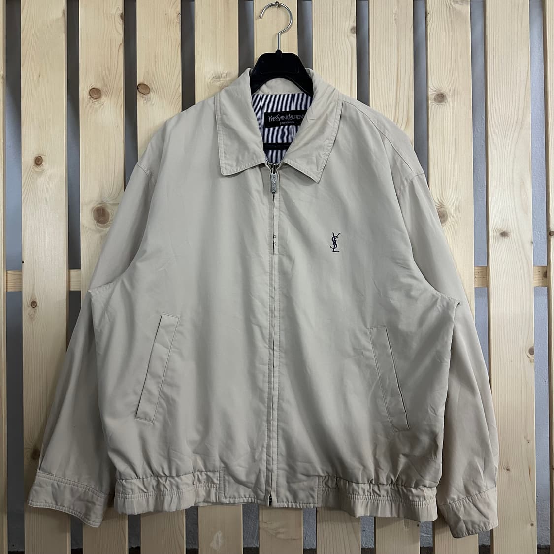 (L) 입생로랑 베이지 블루종 자켓 바람막이 상품이미지1