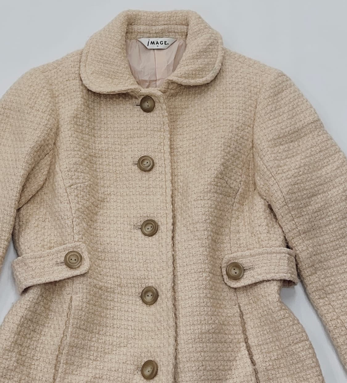 🍰쿠루미 너닿 달천깔 트위드 코트🍰 라떼갸루 히메 러블리 살구맛 상품이미지6