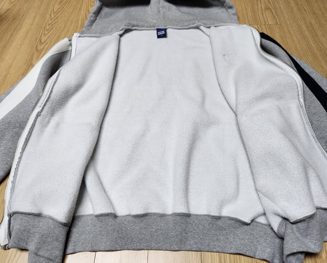 무아무아 스몰로고 그레이 후드티 FREE 상품이미지3