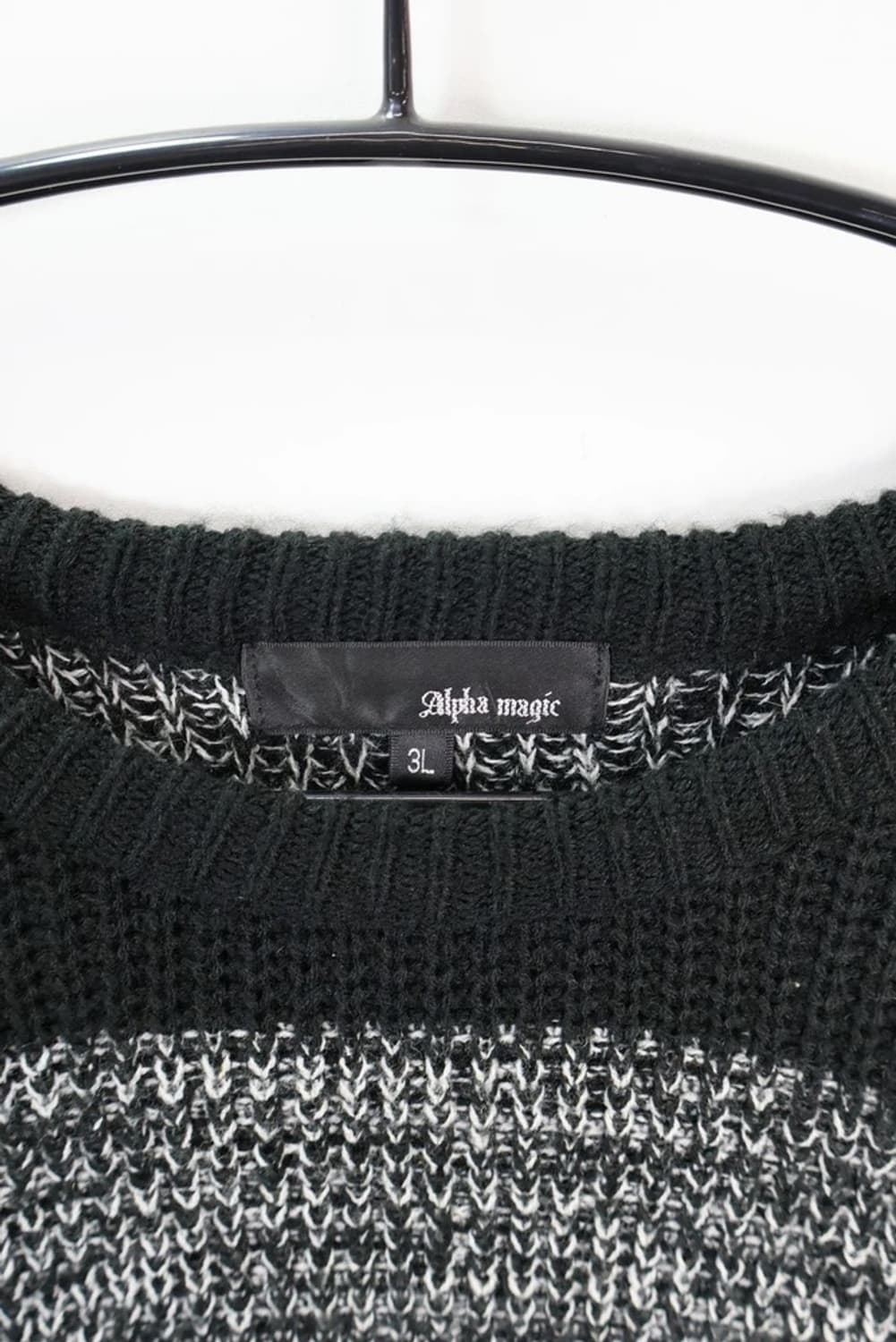 Alpha Magic Loose Stripe Knit Japan Made 상품이미지5