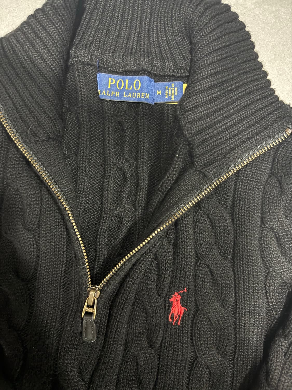 신형 백화점판  폴로 케이블 반집업 니트 상품이미지2