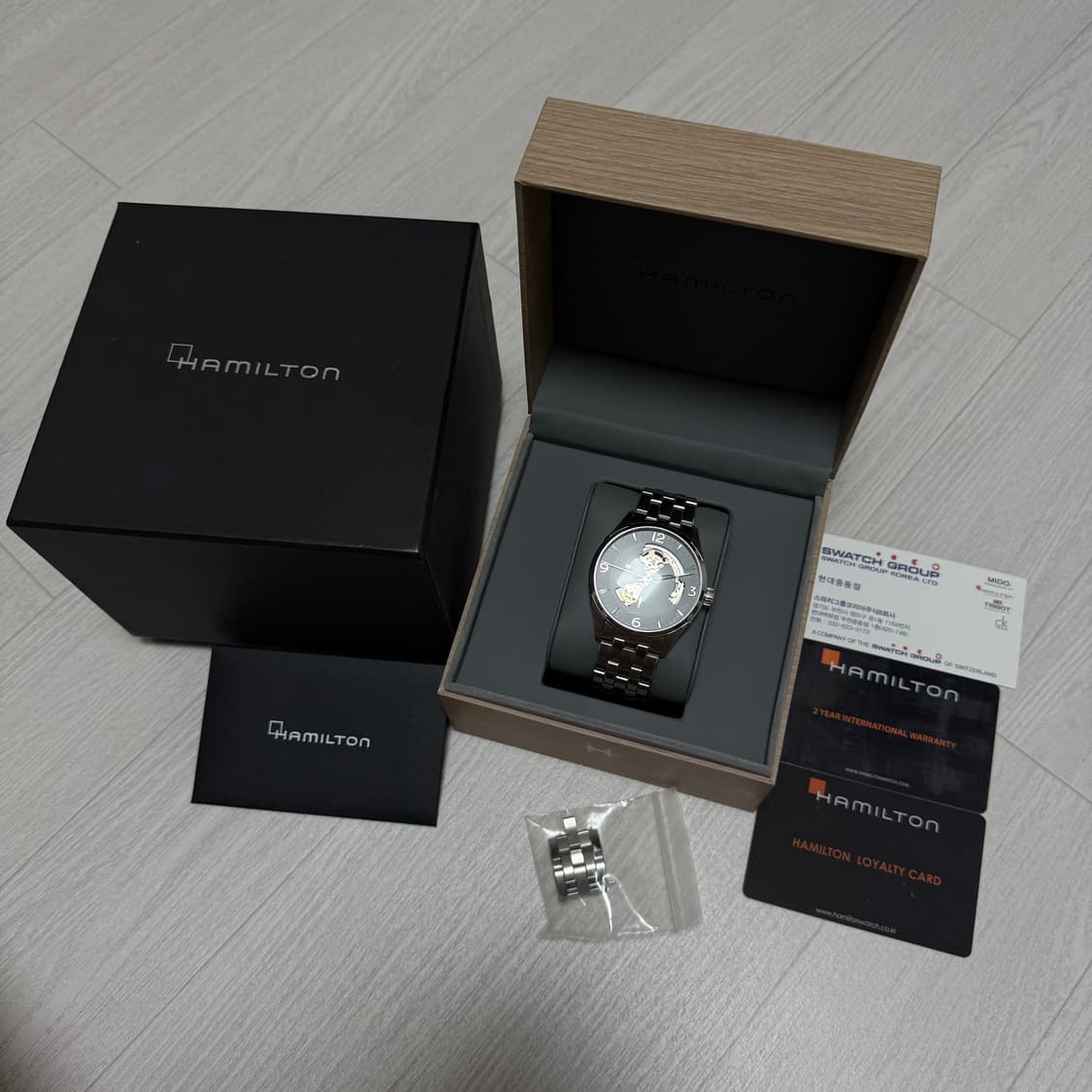 [42mm] 해밀턴 재즈마스터 블랙 상품이미지1