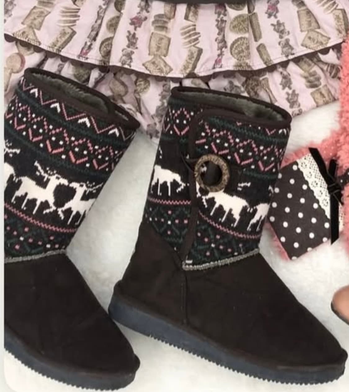 일본빈티지 노르딕 다크초코 어그부츠 상품이미지1