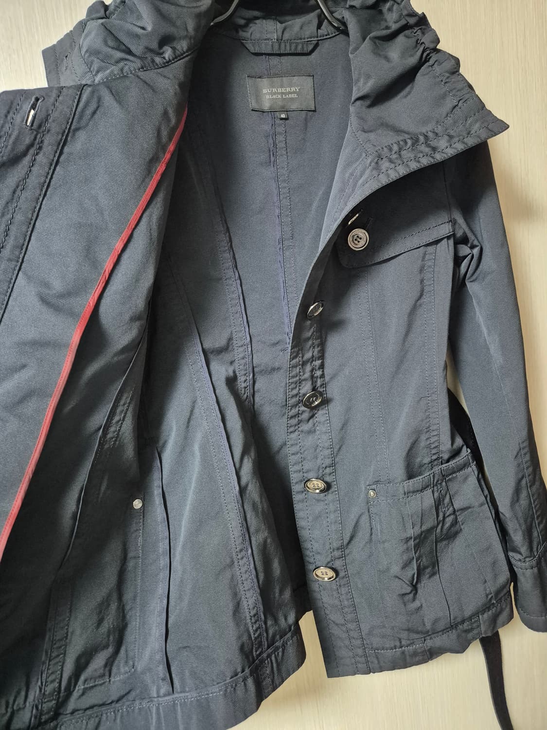 (정품) 버버리 블랙라벨 트렌치 숏코트  벨티드 자켓 40 상품이미지8