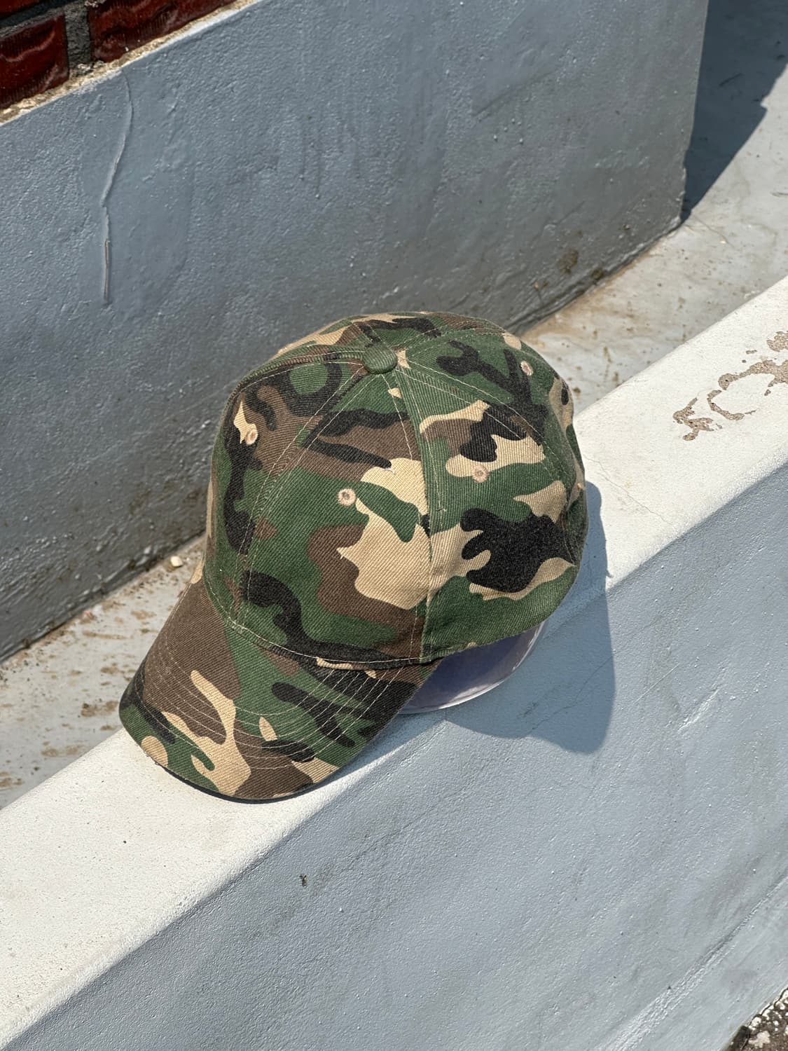 [F] 빈티지 카모플라주 트윌코튼 볼캡 모자 상품이미지2