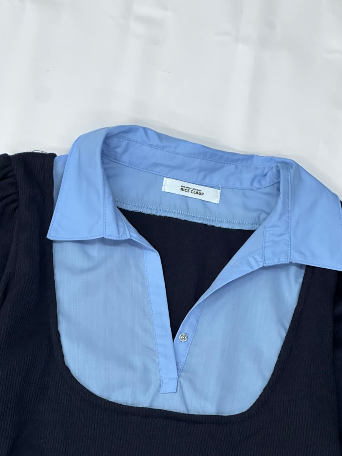 🩵프레피 탐정 코디세트🩵 반팔티셔츠 베이지 스커트 하이틴 빈티지 상품이미지5