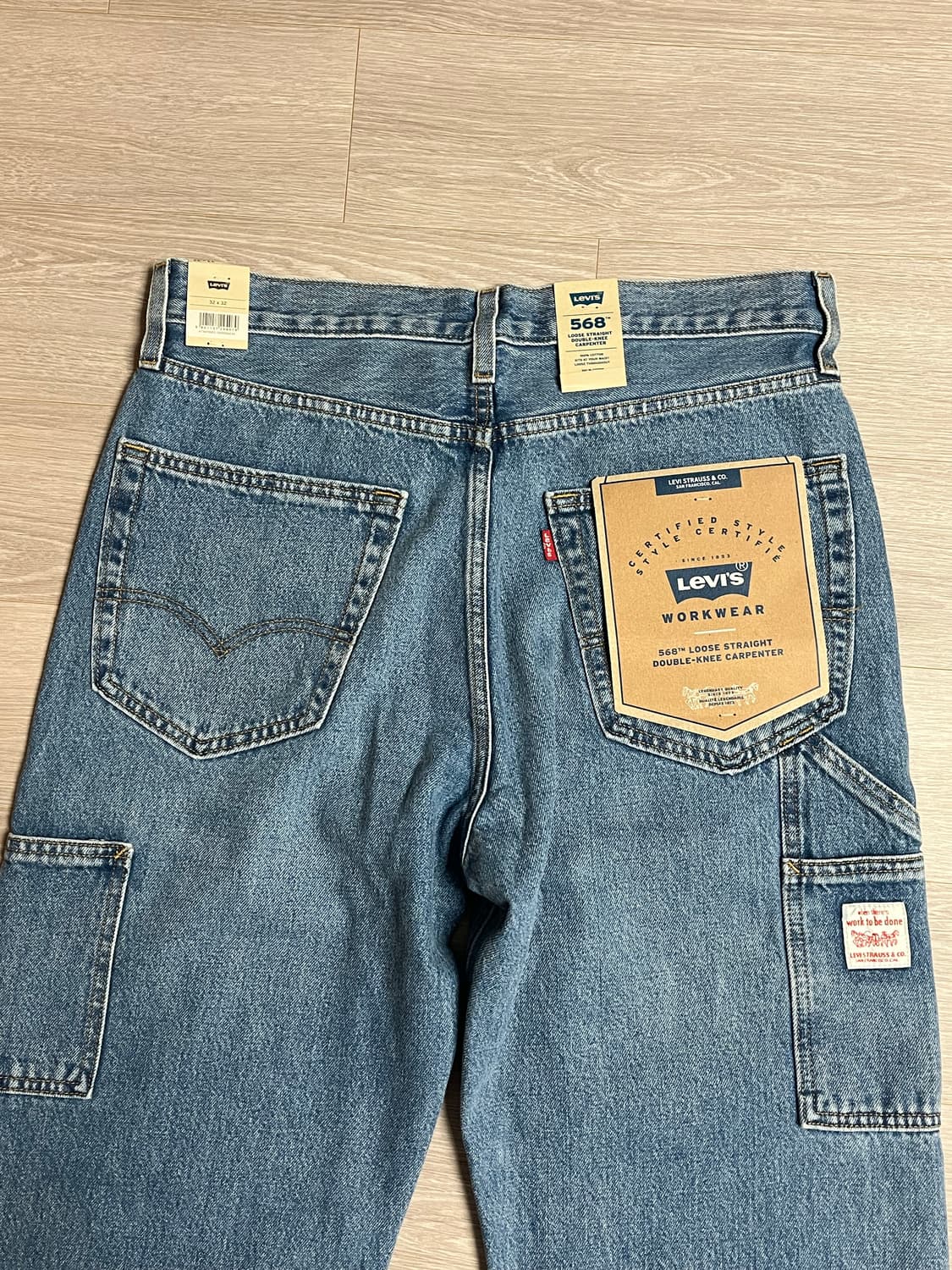 (새상품) 리바이스 568 더블니 카펜터 데님 청바지 상품이미지6