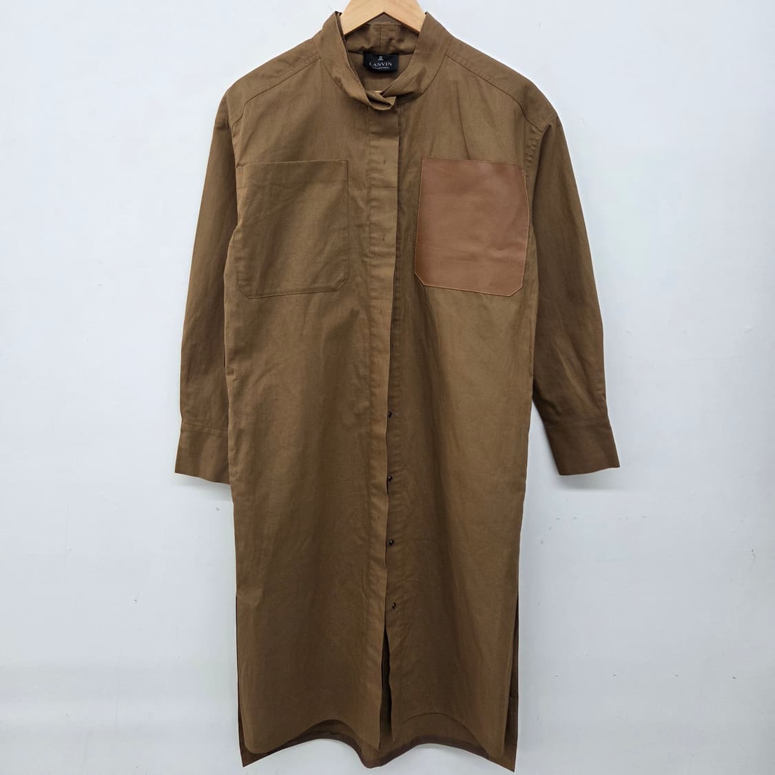 LANVIN 셔츠 롱 트렌치코트 브라운 여XL 상품이미지2