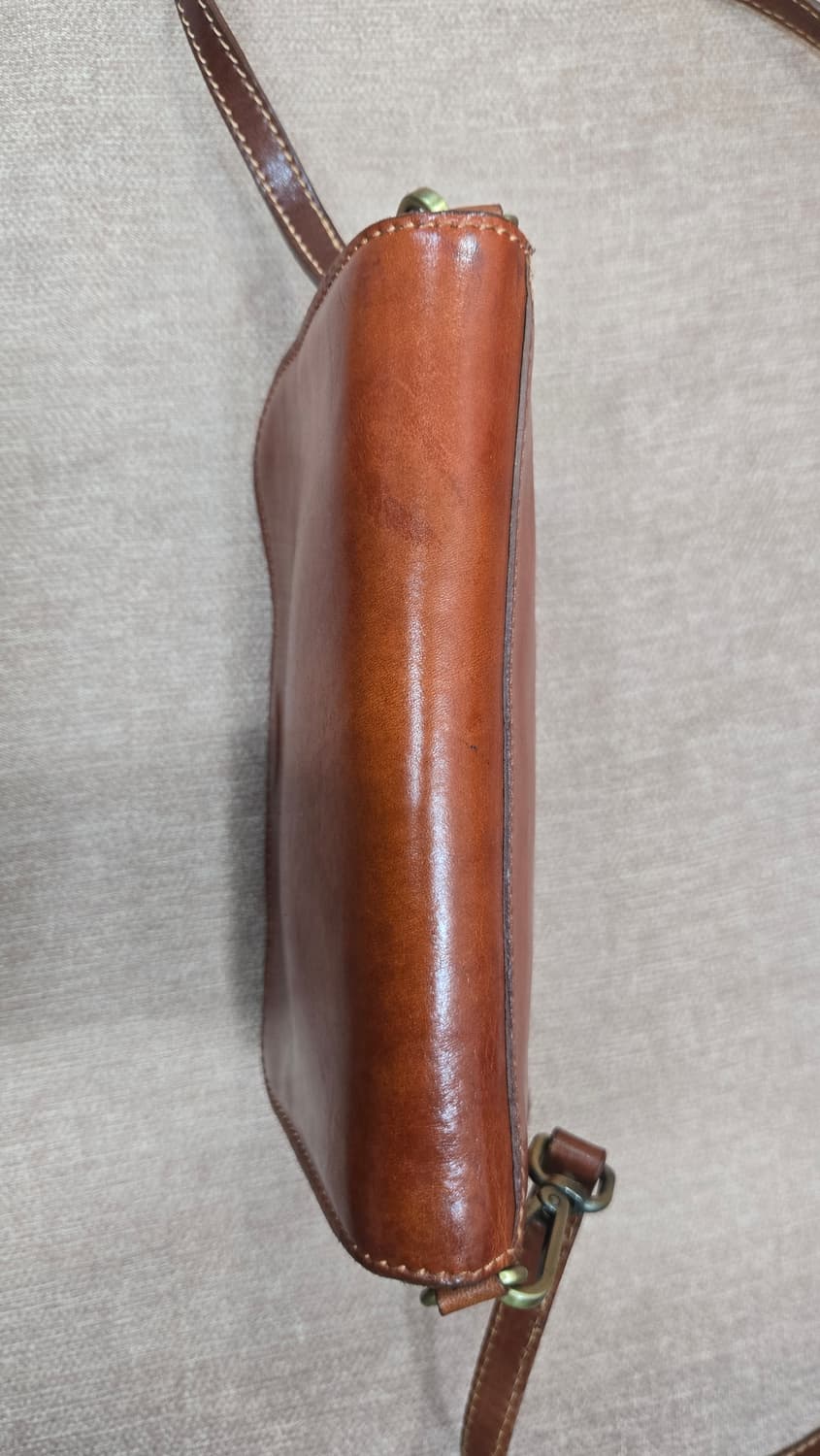 콘테 디 카보우르브라운 빈티지가죽 크로스백 상품이미지4