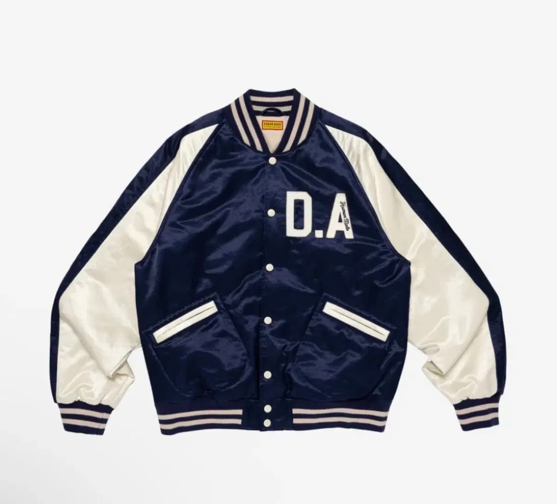 휴먼메이드 새틴 스타디움 자켓 네이비 M 상품이미지2