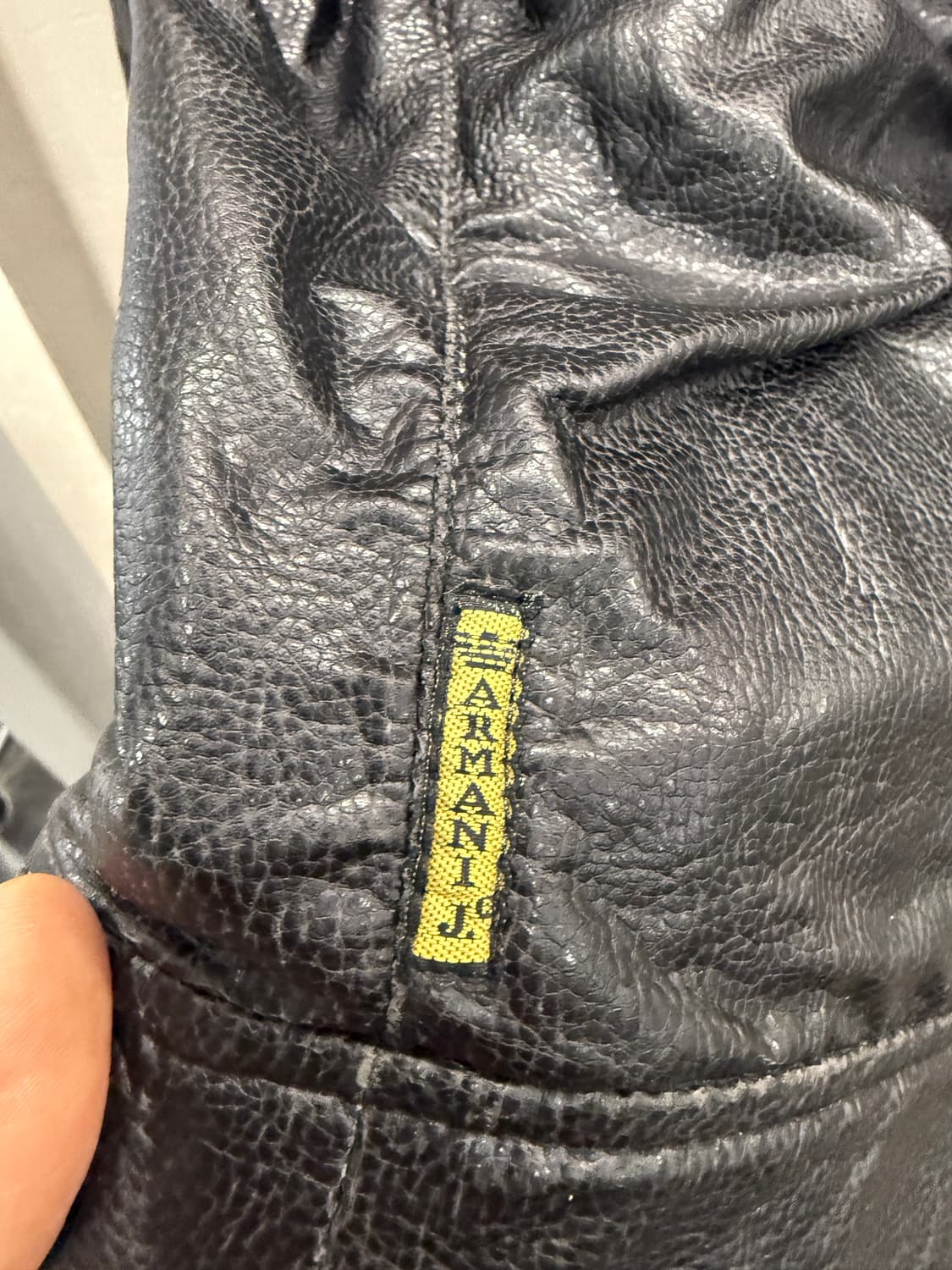 아르마니 진 블랙 라이더 가죽 자켓 50 상품이미지7