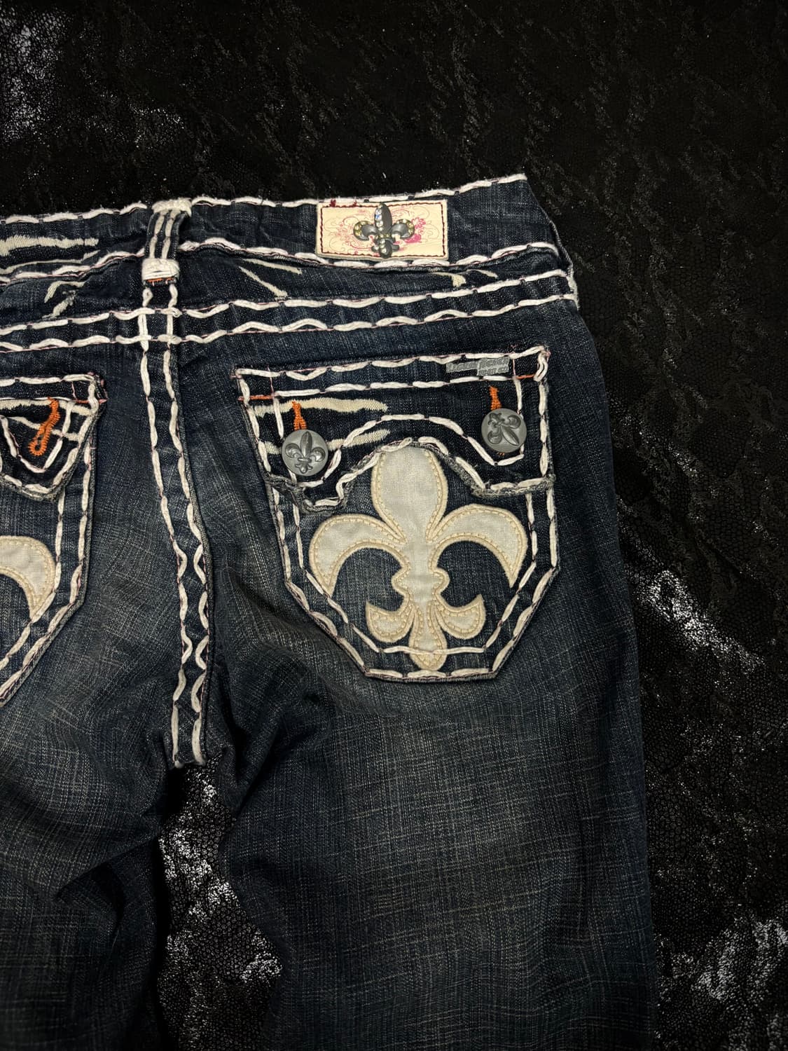 ”00’s Cross Detail straight fit Denim Pa 상품이미지3