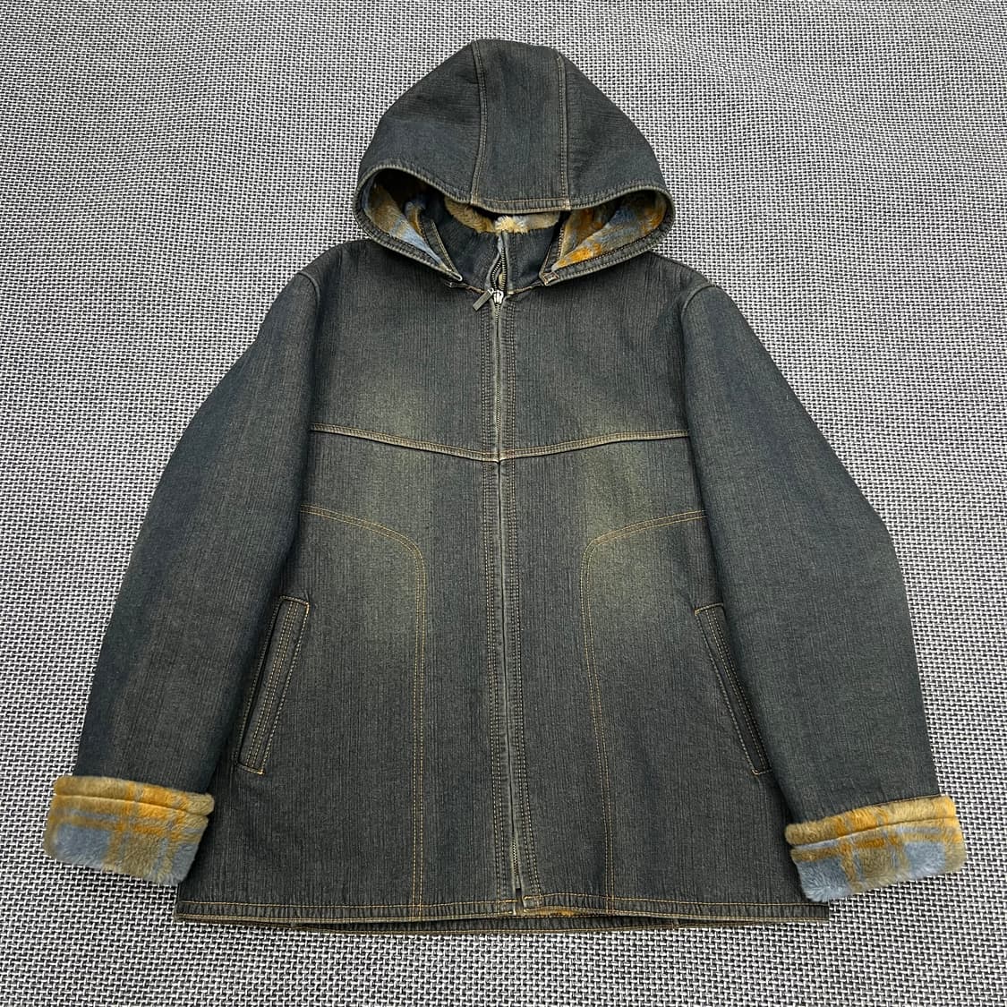 빈티지 데님 퍼후드 자켓 100 상품이미지1