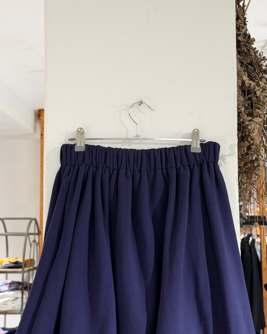 마르니 네이비 기모 플레어 스커트 상품이미지5