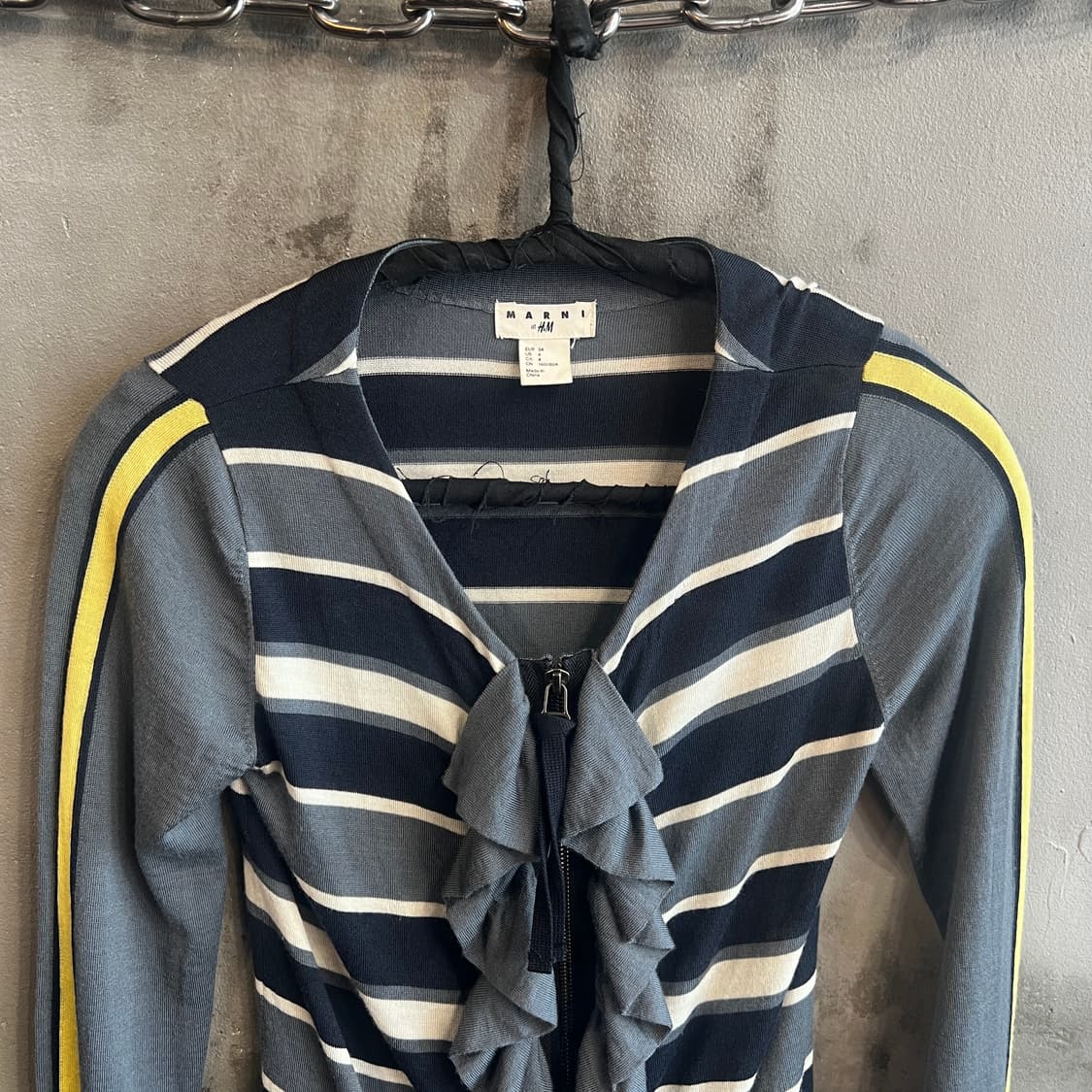 마르니 H&M 러플 스트라이프 자켓 상품이미지4