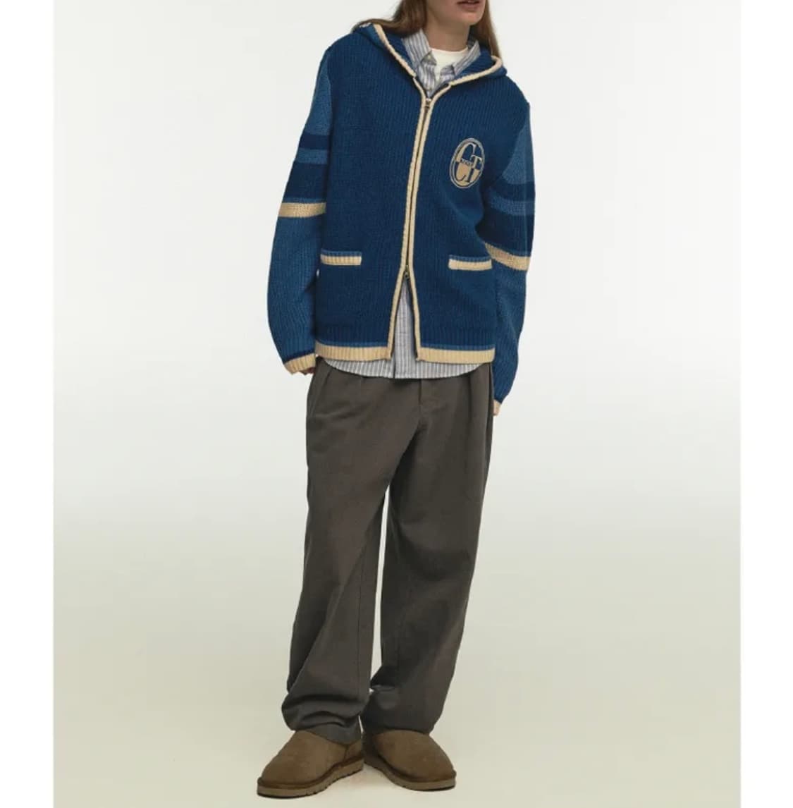 테켓 니트집업 후디 상품이미지4