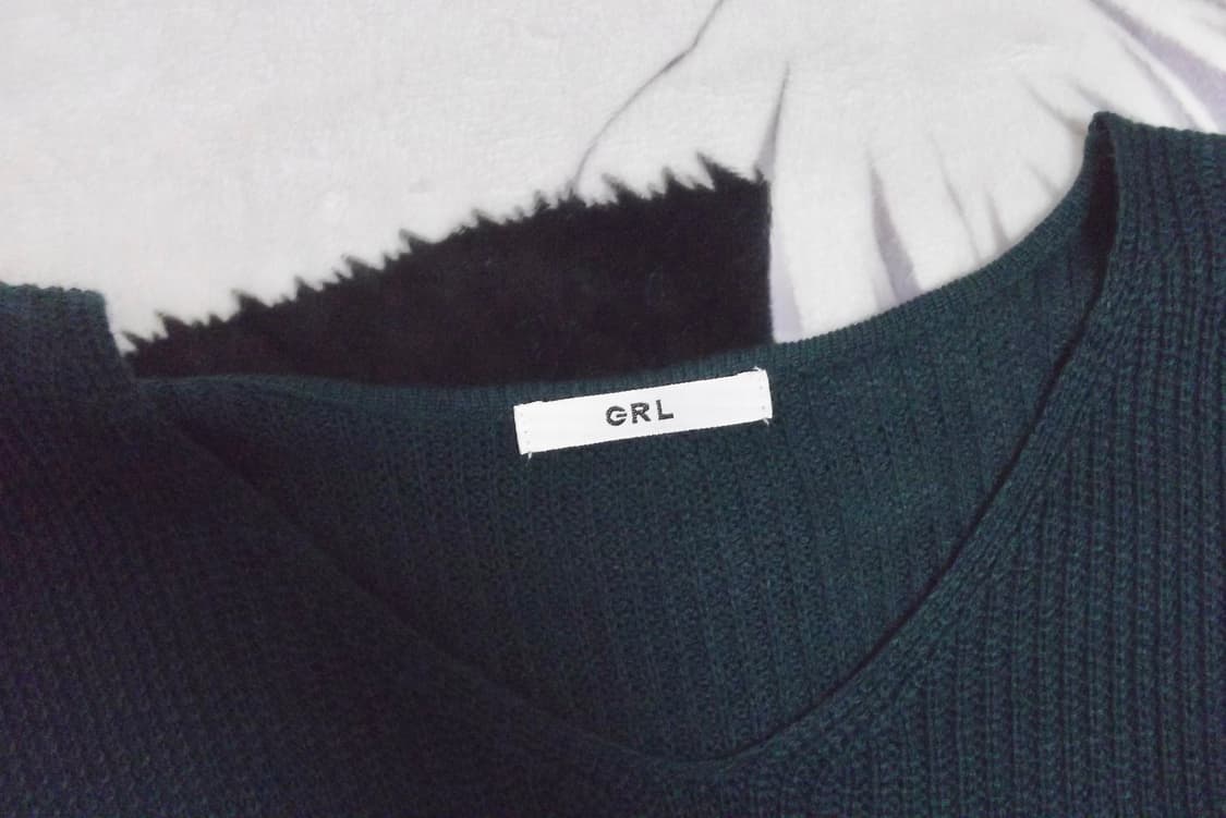 GRL 브이넥 일브 공겜여주 갸루 일본 빈티지 브이넥 니트 지뢰계 상품이미지3