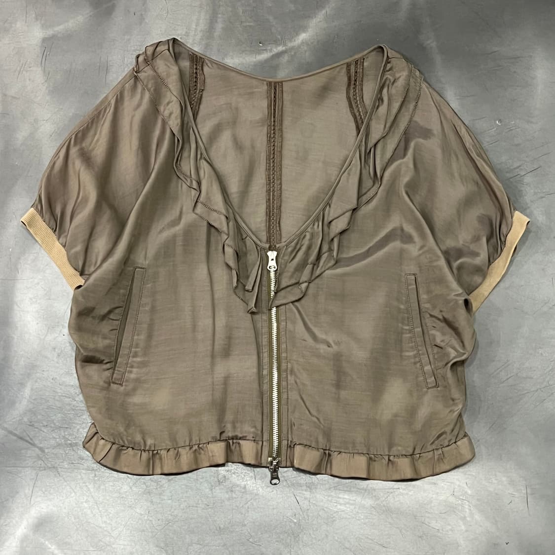  빈티지 프릴 하프 탑 y15881 상품이미지1