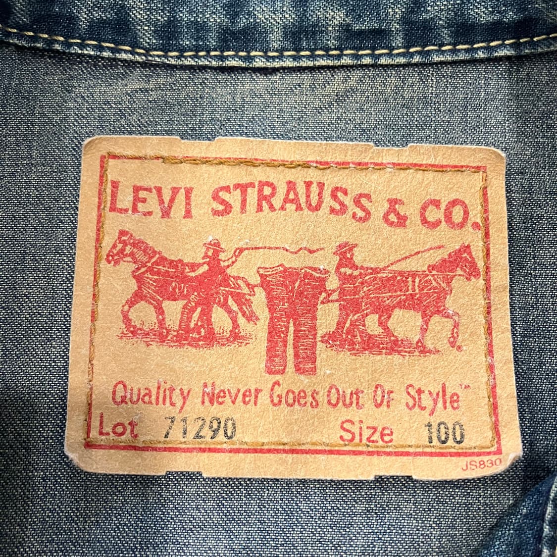 370 리바이스 웨스턴 라이더 데님 청자켓 상품이미지3