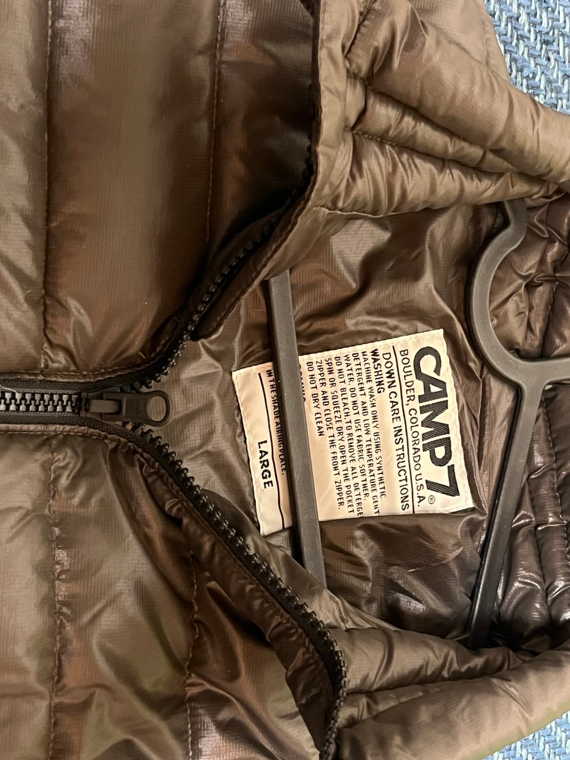 CAMP7 브라운 경량 패딩 상품이미지3