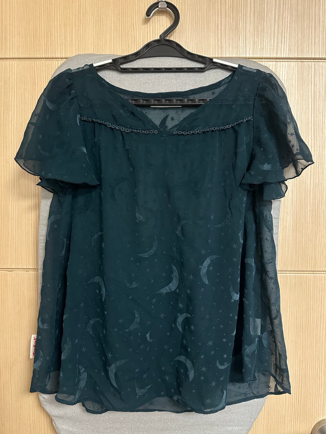 청록 반팔 블라우스 상품이미지1