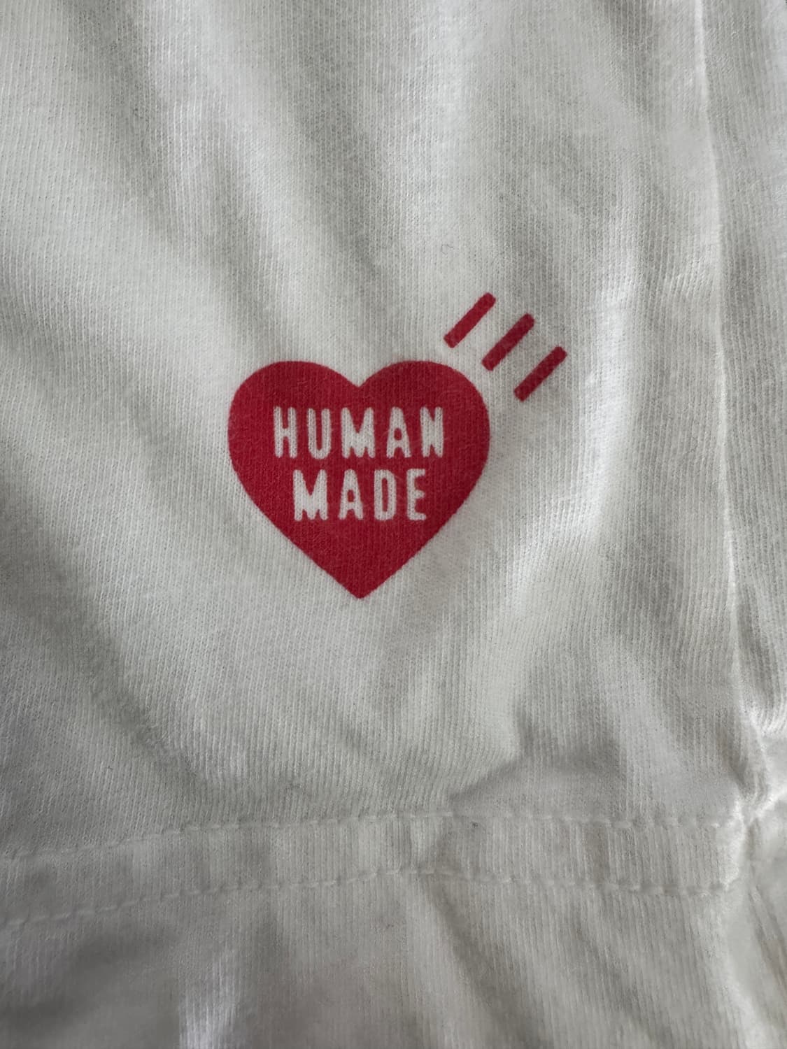 휴먼메이드 하단 스몰 하트 프린팅 베이직 반팔 티셔츠 L ~ XL 상품이미지3