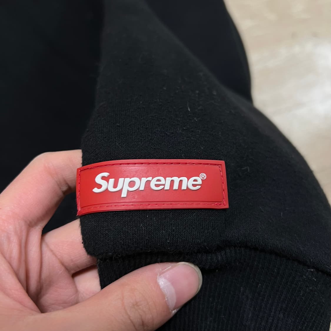 슈프림 25주년 박스로고 이너플리스 안감 후드집업 [블랙] XL/105 상품이미지5