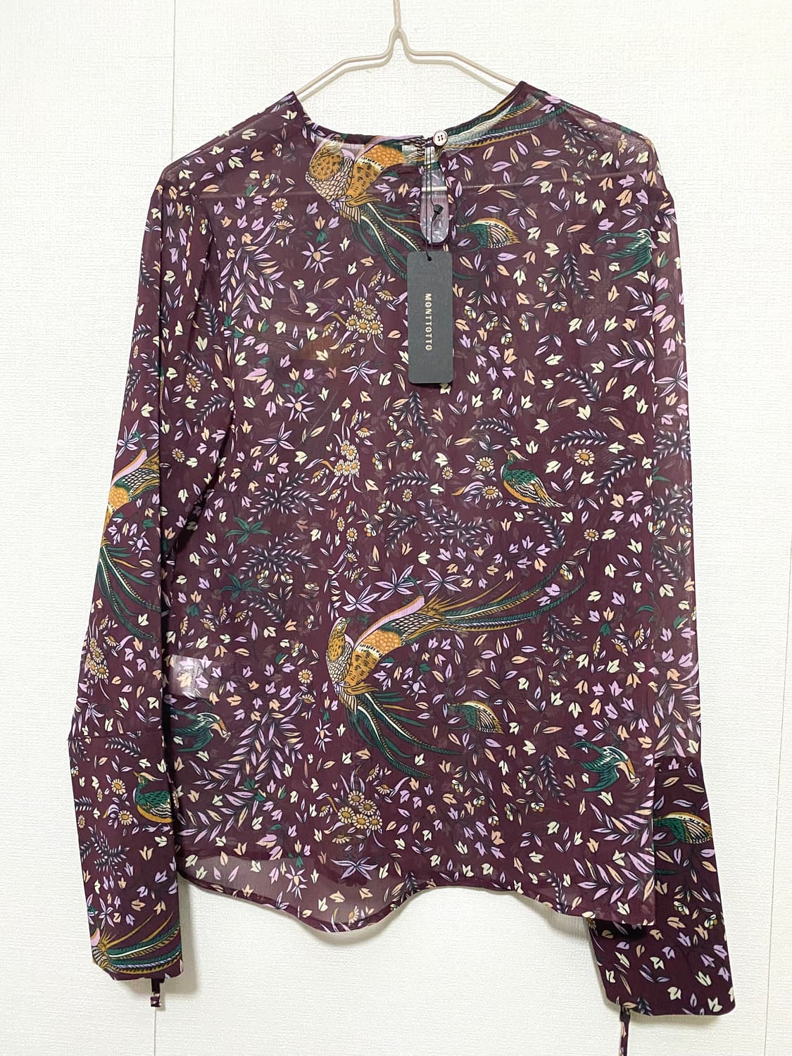 몽또또 쉬폰 커프스 블라우스 새제품 상품이미지9