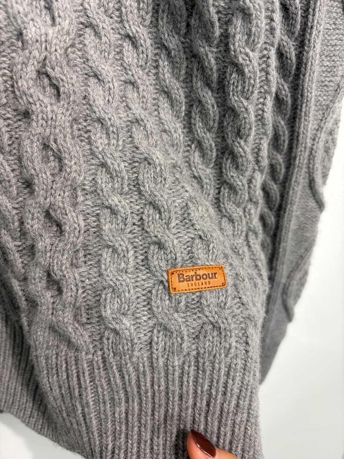 Barbour 바버 울100% 아란니트 2XL 상품이미지6