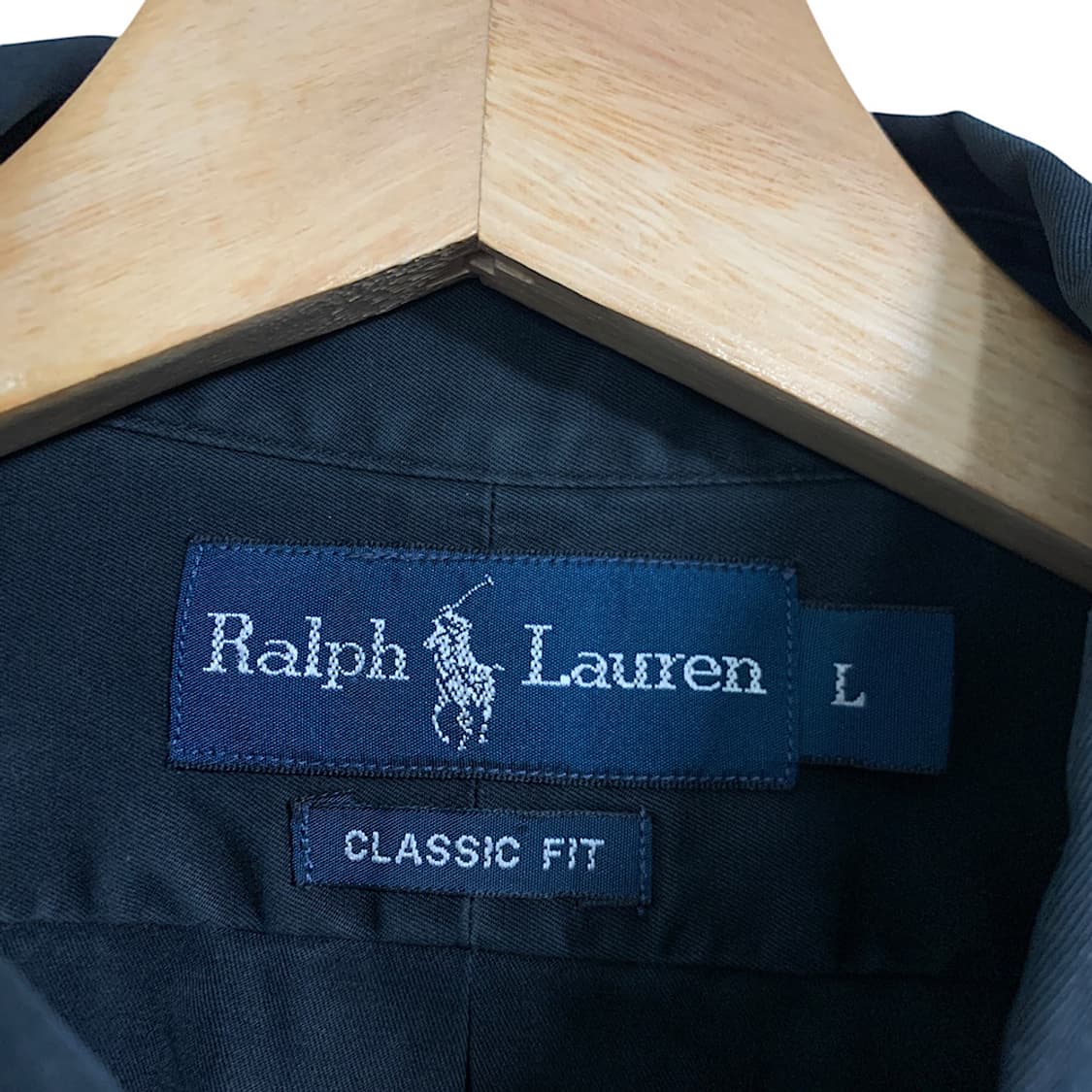 폴로 랄프로렌 블랙 솔리드 셔츠 L 상품이미지3