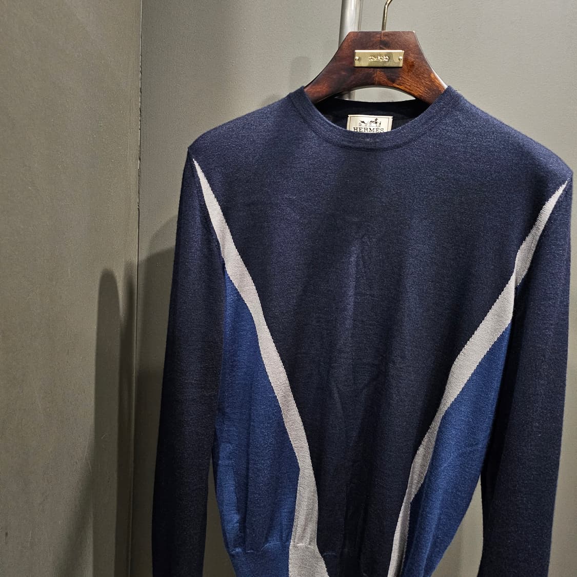 에르메스 캐시미어 실크 컬러블록 니트 상품이미지2
