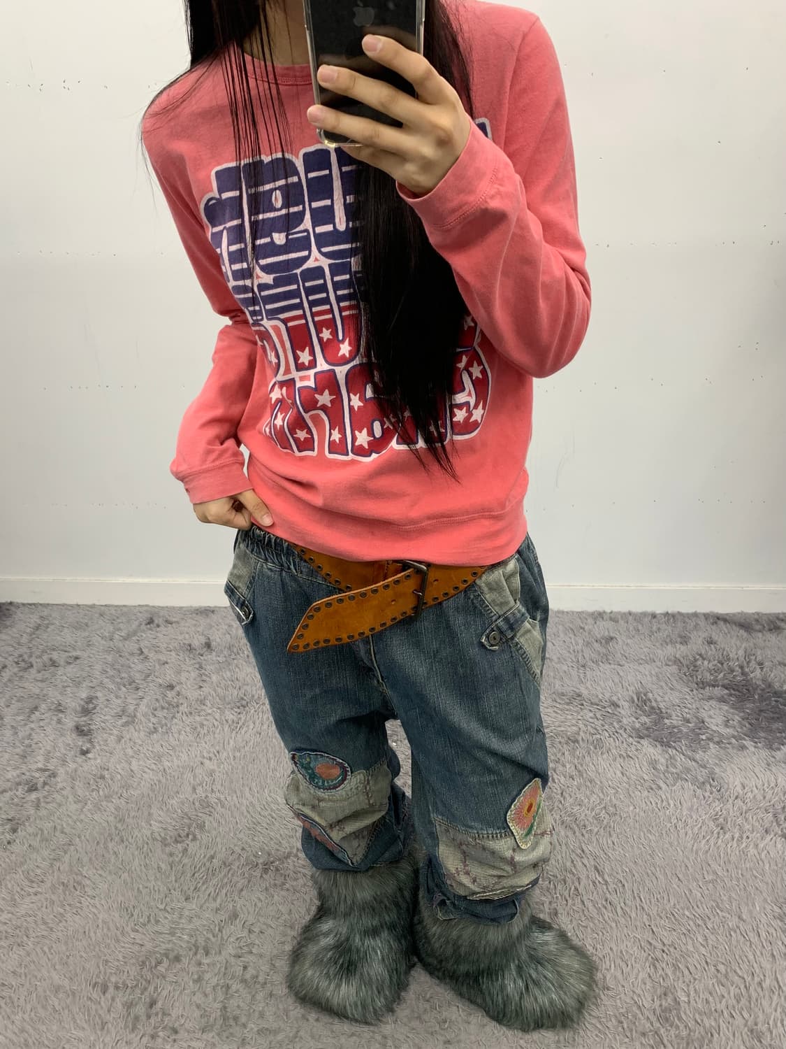 재패니즈 패치 데님 팬츠 상품이미지2