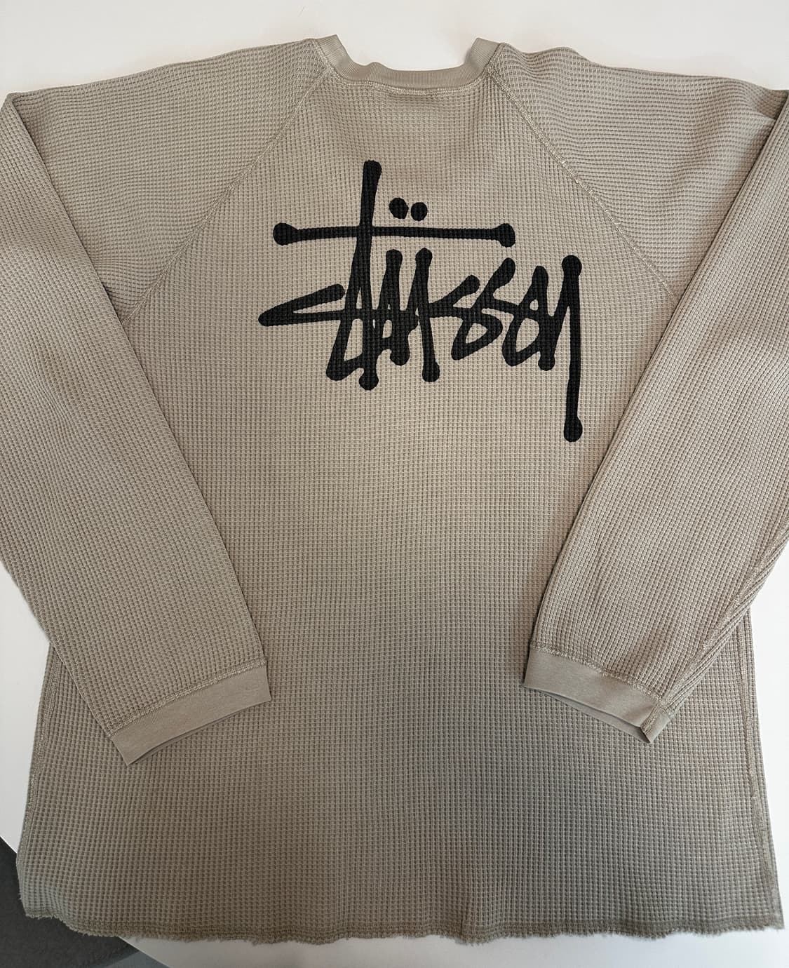 [2XL]스투시 래글런 써멀 롱슬리브 크루 본 상품이미지2