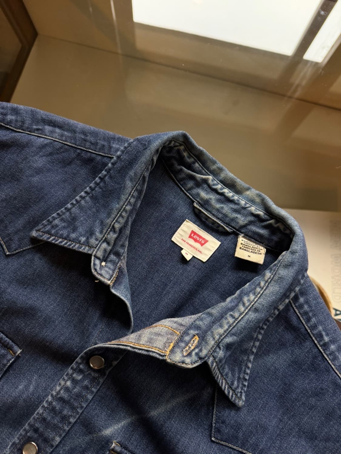 리바이스 웨스턴 데님 셔츠 슬림100 상품이미지9