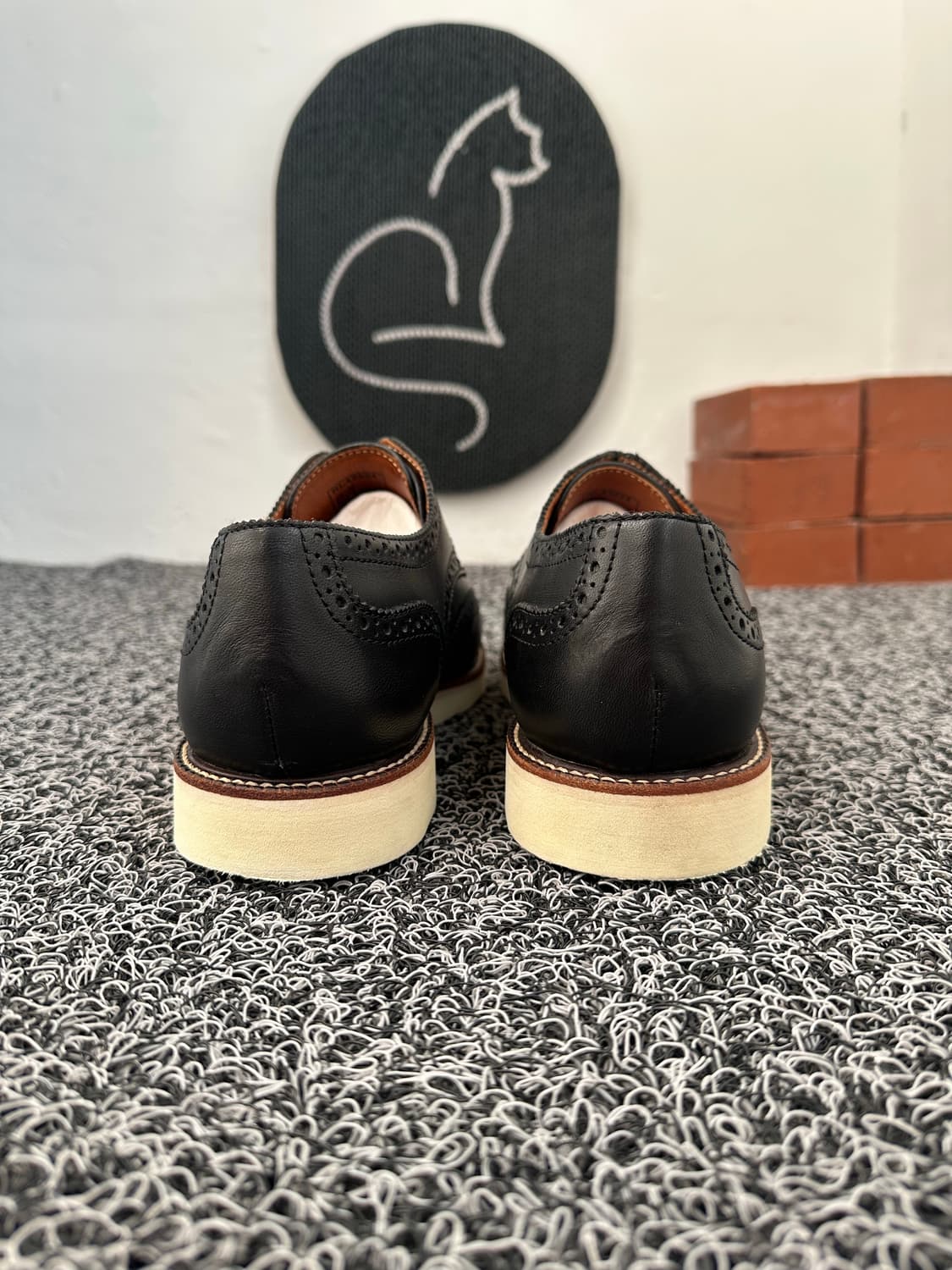 HACKINS 남성 블랙 윙팁 슈즈 260mm 상품이미지4