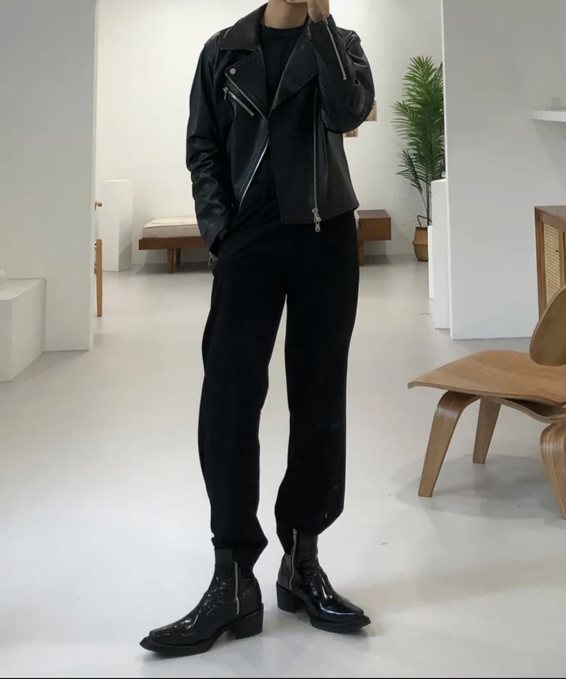 ox스튜디오 램스킨 라이더 자켓 46 상품이미지5