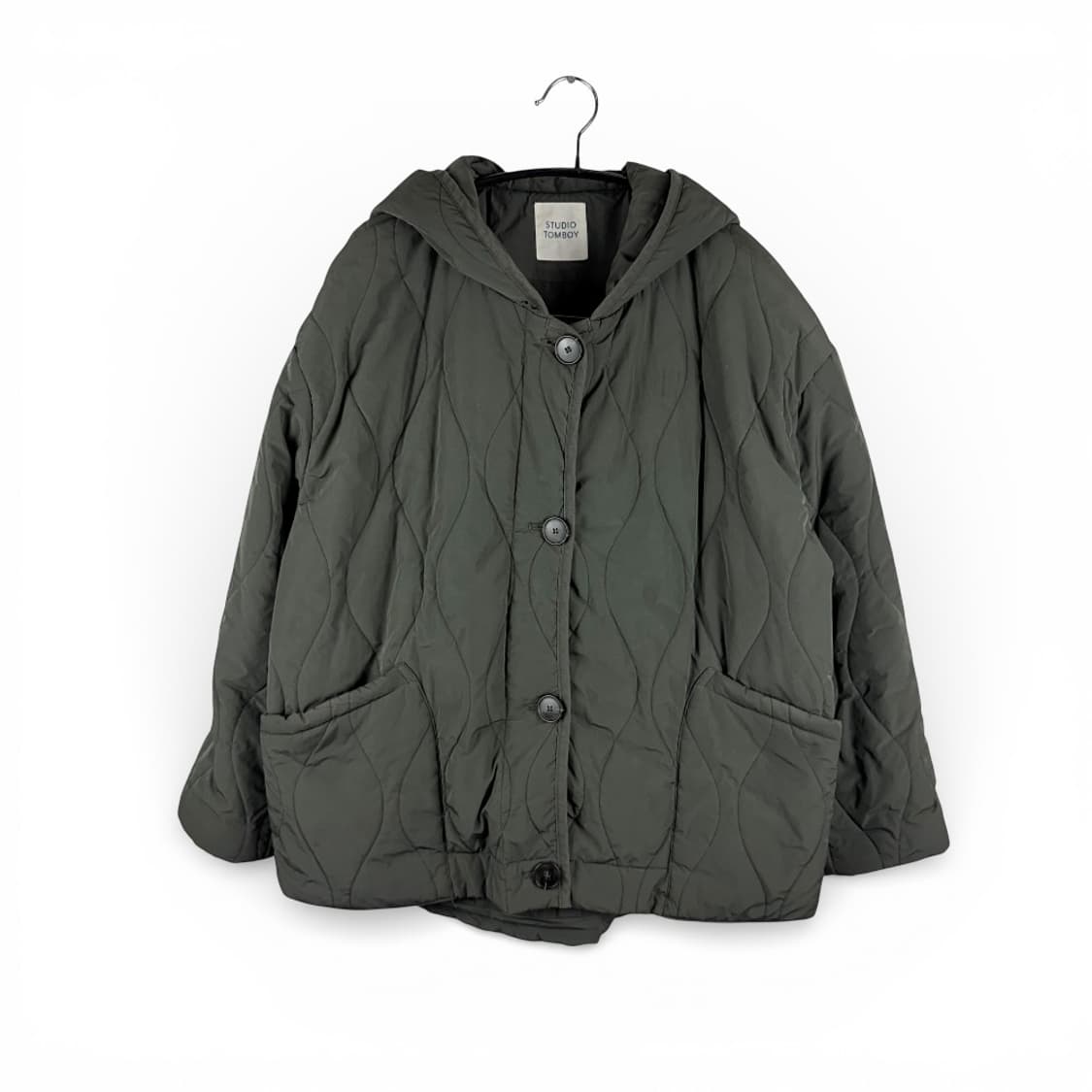 (F) 스튜디오 톰보이 밀리터리 퀄팅 자켓 올리브 상품이미지1