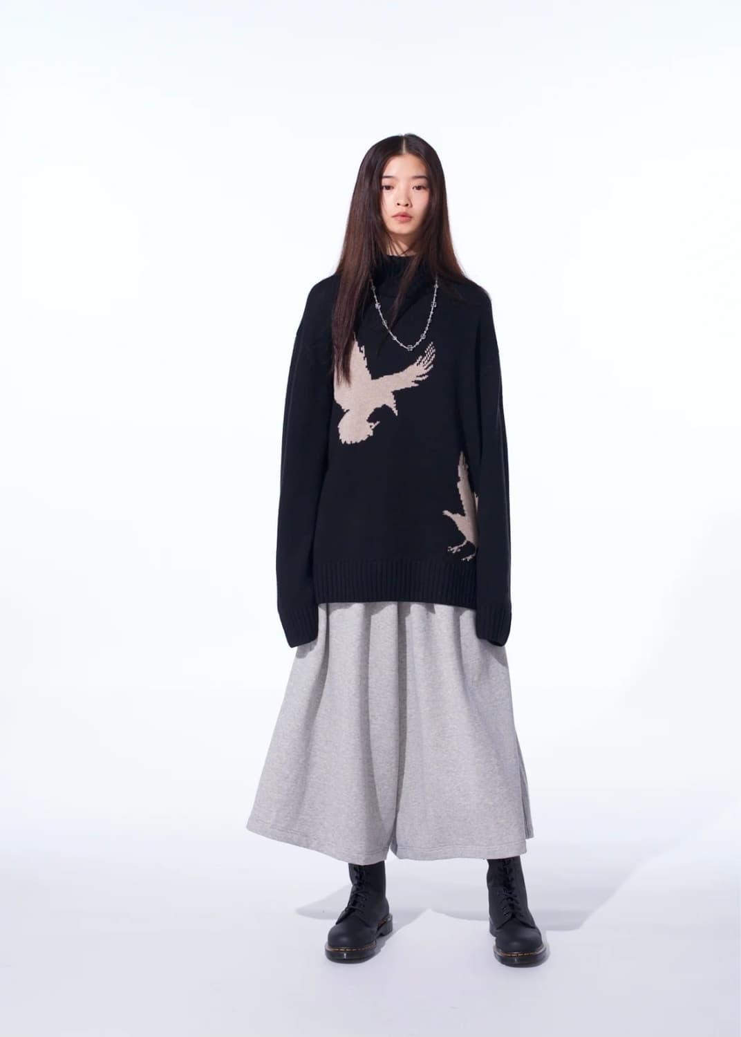 요지야마모토 S'YTE 프렌치 테리 큘롯 팬츠 (Grey/M) 상품이미지3