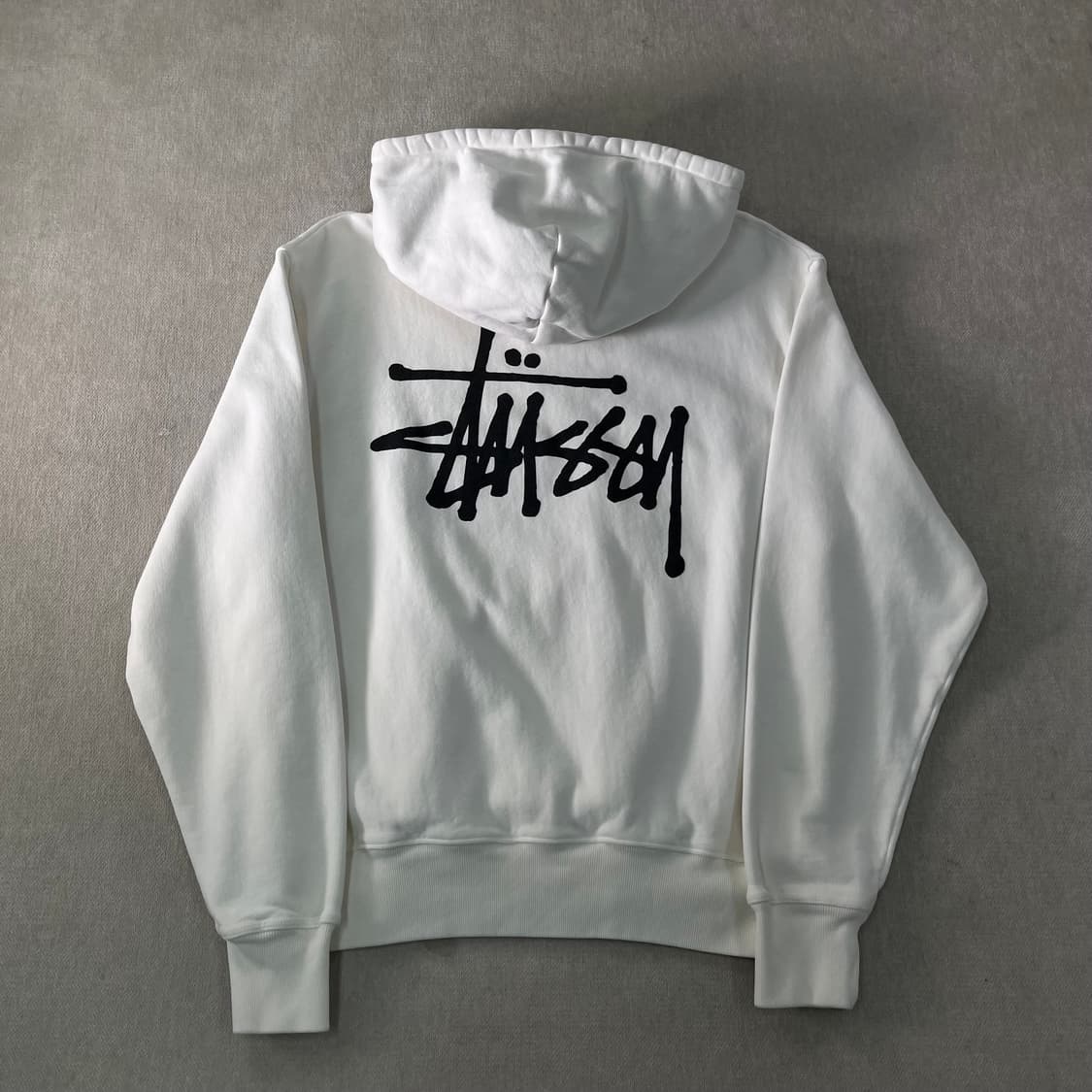 100 스투시 베이직로고 화이트 후드티  상품이미지1