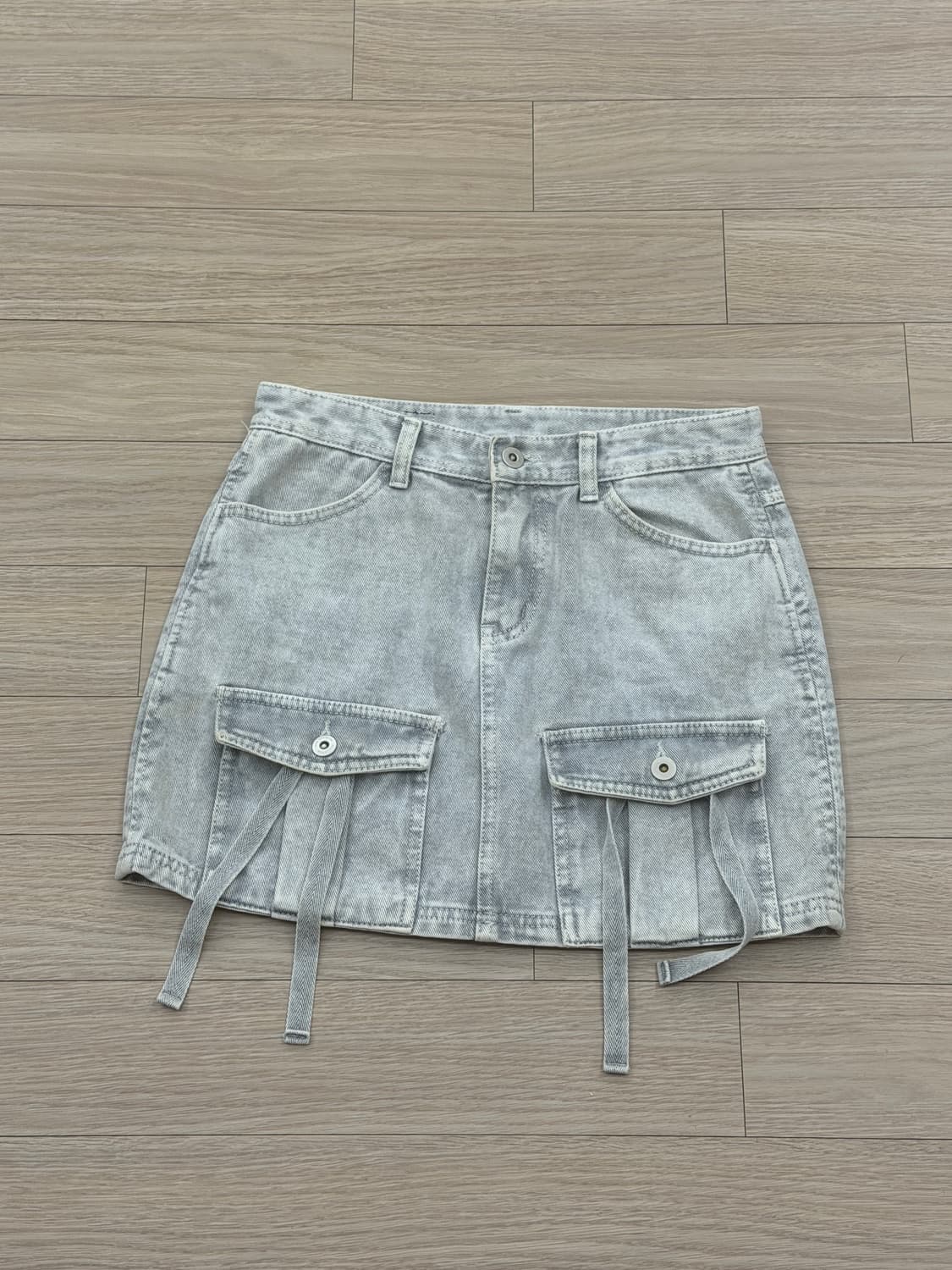 스컬프터 카고 데님 스커트 상품이미지1