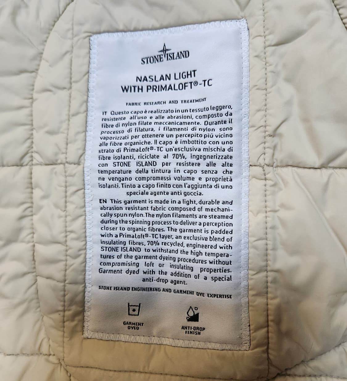 [정품] 스톤아일랜드 프리마로프트 자켓 XL (남여공용) 새상품급 한정판 상품이미지5