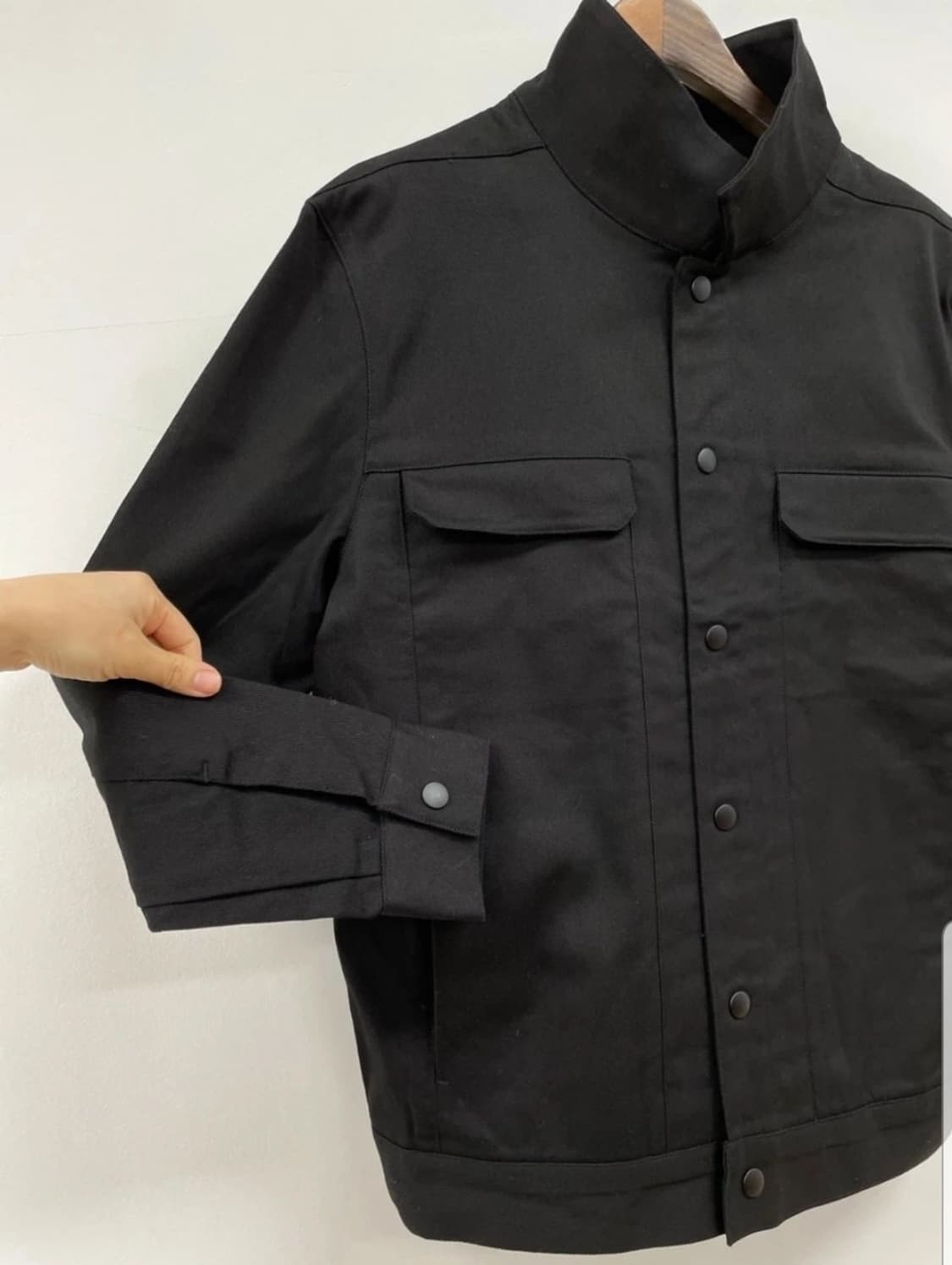 [정가 23.5만] 제로세컨드 블랙 백 지퍼 데님 자켓 (M사이즈) 상품이미지6