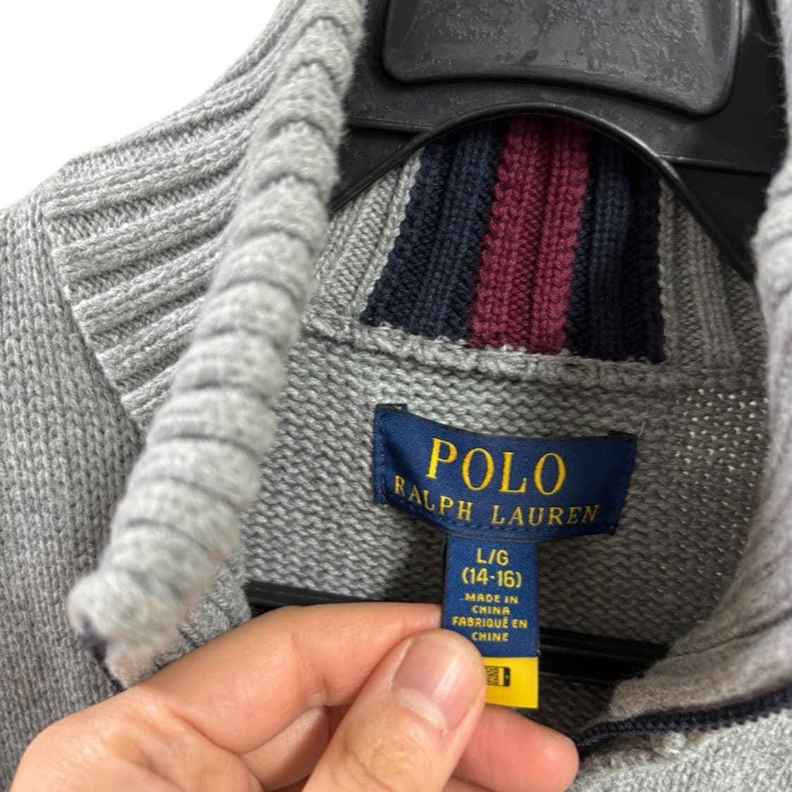 폴로랄프로렌 큐알인증 니트집업 상품이미지5