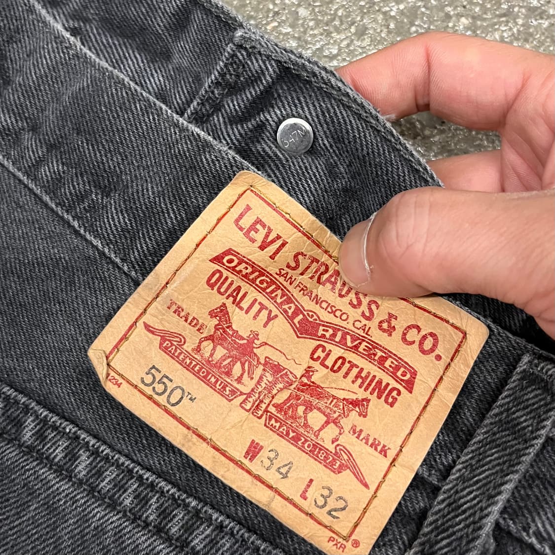 00s 리바이스550 블랙진 (33“) 상품이미지6