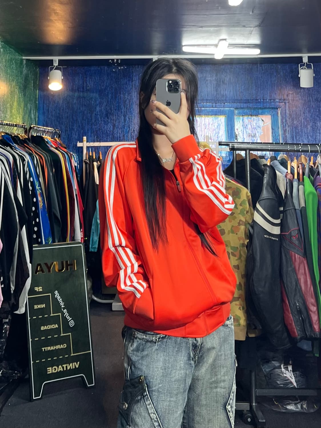 아디다스 오렌지 져지 L 상품이미지3