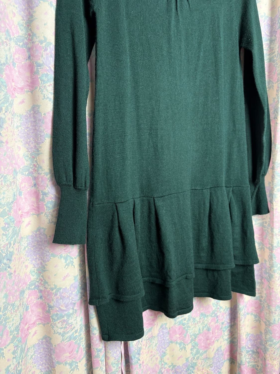 다크 그린 프릴 니트 원피스 상품이미지9