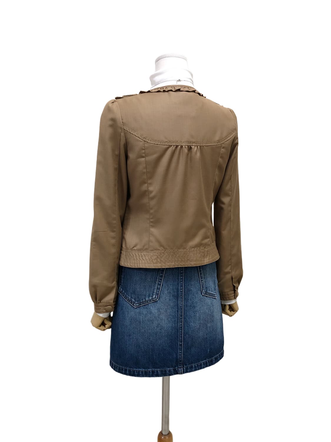 브라운 프릴 노카라 재킷 상품이미지7